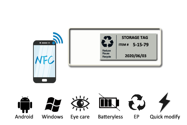 13.56MHz  E-ink NFC Batteryless EPD Tag