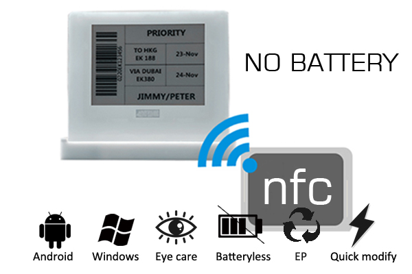 4.2inch E-ink NFC Batteryless EPD Tag